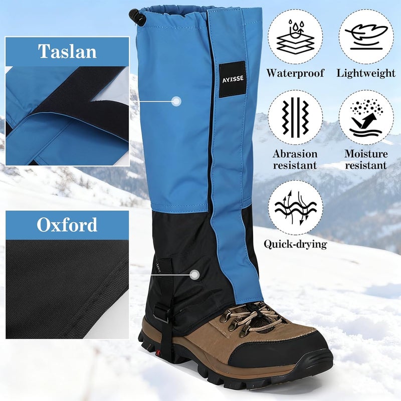 yuuzue Waterproof Adjustable Hiking Gaiters for Men and Women, Snow Boots-Gaiters for Hiking in Hunting Sand Mud Mountain Climbing Snowshoeing - Image 4